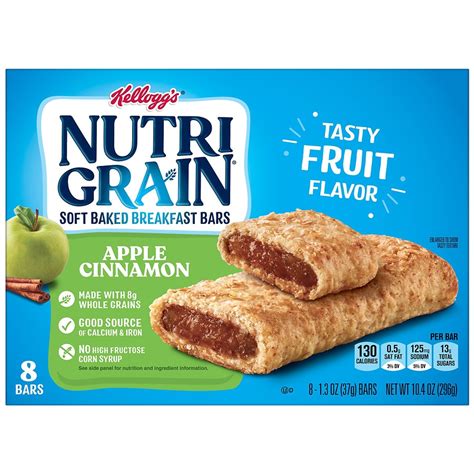 Apple Whole Grain Cereal Bar Nutrition .